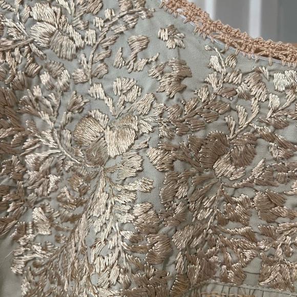 Mi Golondrina Beige Embroidered Blouse - Picture 3 of 3